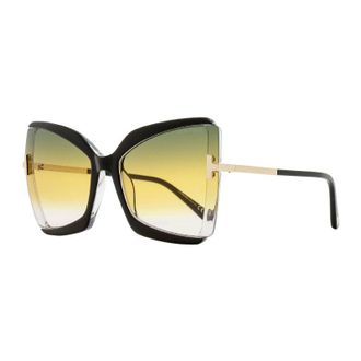Tom Ford FT0766 57G Rose Champagne with Rose Gold/Gradient Brown Silver Flash