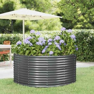 vidaXL Jardinera Arriate Acero Galvanizado Antracita 140x140x68cm Vidaxl