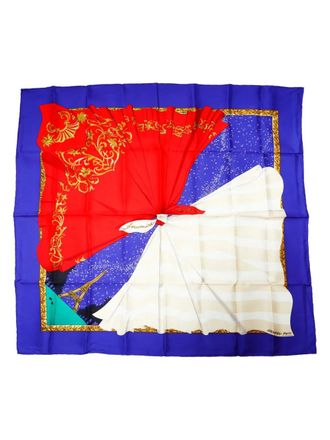 Herm&egrave;s 1990-2000s Carr&eacute; 90 Souvenirs de Paris scarf - women - Silk - One Size - Purple