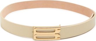 Victoria Beckham Frame Grained Leather Belt - Ivory - 80 (UK10/ M)