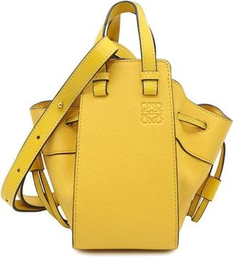 Loewe Pre-owned Handbags, female, Yellow, Size: ONE SIZE Pre-owned Leather Top Handle Bag