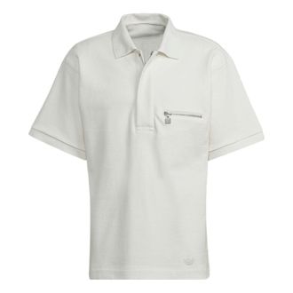 adidas Blue Version Tie-Break Polo Shirt Beige HM2347