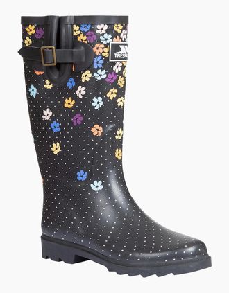 Trespass Womens Trespass Womens/Ladies Samira Printed Wellington Boots - Black - Size: 4