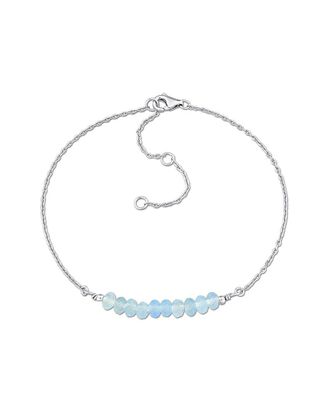 Rina Limor Silver 1.55 Ct. Tw. Aquamarine Bead Bracelet