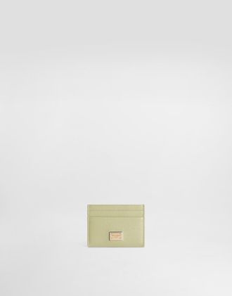 Dolce & Gabbana Dauphine Calfskin Card Holder - Woman Wallets And Small Leather Goods Green Leather Onesize