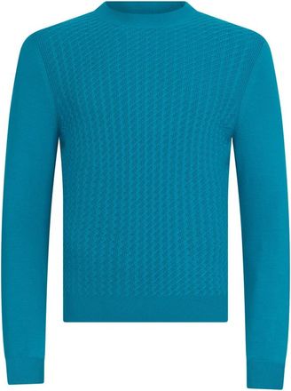 Malo Trui met lange mouwen - Heren - Ronde hals truien - Blauw - 4XL - Truien & Vesten