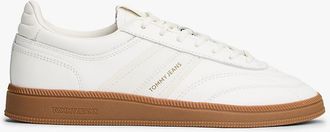Tommy Hilfiger Womens Tommy Jeans Leather Skater Sneaker - White - US 6.5 / EU 37
