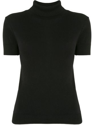 agnès b. Eddy short-sleeve jumper - women - Cotton - 1 - Black