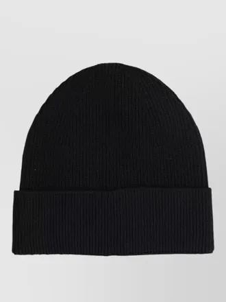 Balmain ribbed knit hat folded cuff design