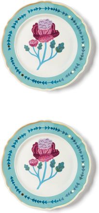 BITOSSI HOME Set of 2 Flat Plates Cm.26.5 Geranium