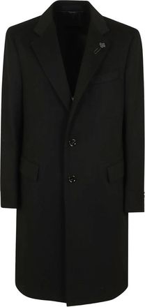 Lardini Cappotto monopetto con spilla iconica - - Coats - Uomo - Nero - L