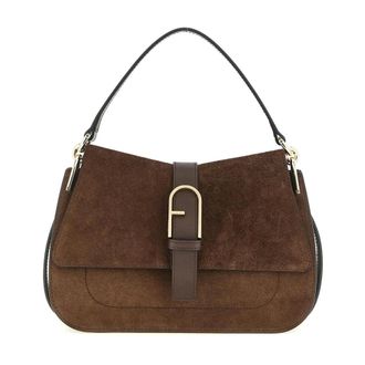 Furla Borsa a tracolla Metropolis in camoscio - - Bags - Donna - Marrone - ONE SIZE