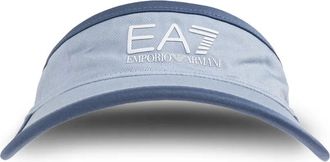 Emporio Armani logo visor - women - Cotton - One Size - Blue