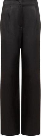 Msgm Lange Palazzo Broek - Dames - Straight fit broeken - Zwart - M - Broeken