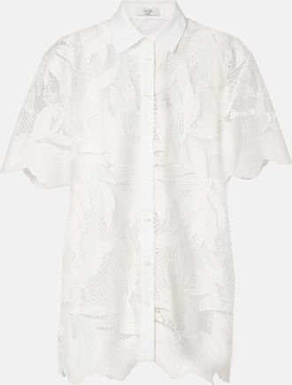 Erdem Embroidered mesh shirt