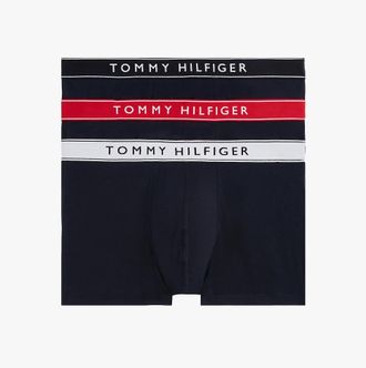 Tommy Hilfiger Heren 3-Pack Logo Tailleband Boxershorts Navy