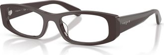 Vogue Eyewear 53mm Rectangle optical glasses in Brown at Nordstrom