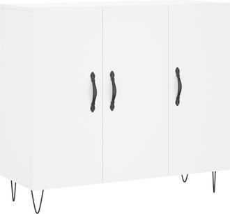 vidaXL Aparador De Madera De Ingenier&iacute;a Blanco 90x34x80 Cm Vidaxl