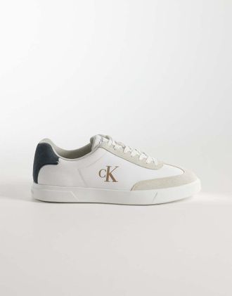 Calvin Klein Sneakers con suola preformata bianche e grigie-Bianco