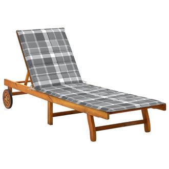 vidaXL Vidaxl - Tumbona De Jard&iacute;n Con Coj&iacute;n Madera Maciza De Acacia