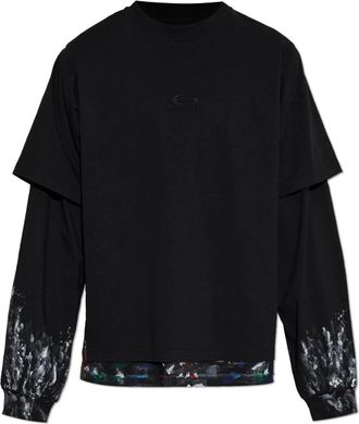 Balenciaga Long Sleeve Tops, male, Black, Size: XL Hybrid Double T-Shirt