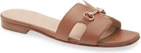 Bruno Magli Bit Slide Sandal in Cognac Nappa at Nordstrom Rack, Size 9.5