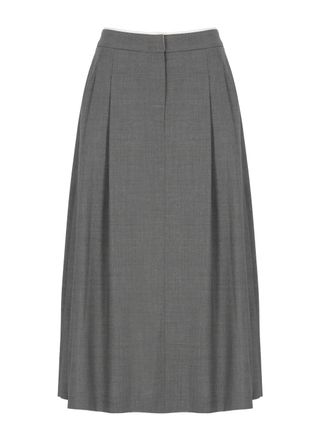 PESERICO Knee-Length Grey Peserico Skirt With Darts And Stylish Pockets