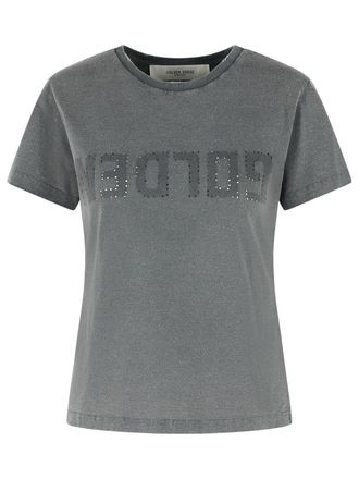 Golden Goose Doris Slim Grey Cotton T-Shirt