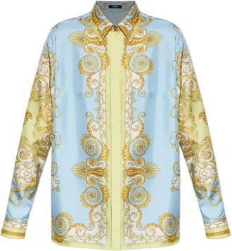 Versace Baroque-Printed Silk Shirt Clothing