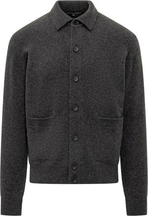 FILIPPO DE LAURENTIIS button-fastening knitted shirt - Grey
