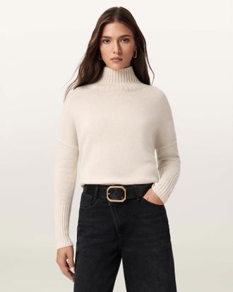 AllSaints Cashmere Ester Cashmere Roll Neck, Size: XS