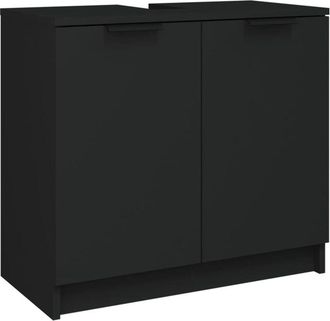 vidaXL Bathroom Cabinet Black 64.5x33.5x59 cm Engineered Wood Vidaxl
