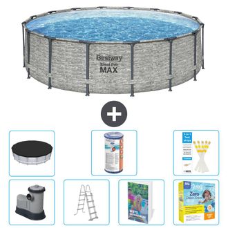Bestway Piscina Bestway Steel Pro Max Redonda - 488x122 Cm - 8-piezas S572