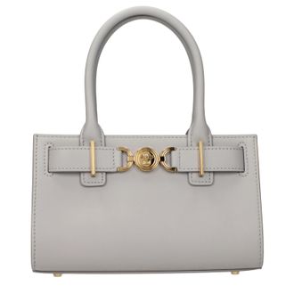 Versace Damens Handtaschen Leder Grau/Perlgrau