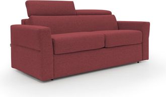 Divani.Store Divani.store - Avalon Sof&aacute; Cama Con Colch&oacute;n De 18 Cm De Altura En Tejido Impermeable 200 Cm (140x197 Cm) Rojo