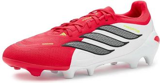 adidas Predator League Firm Ground Football Boots Soccer Cleats Shoes Lucid Red/Black/White : Mens 10.5 - Womens 11.5 Medium, Rubber