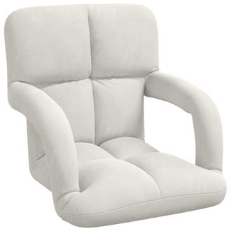 vidaXL Sill&oacute;n Ajustable Crema Terciopelo Vidaxl