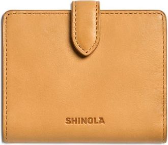Shinola Small Leather Bifold Snap Wallet in Honey at Nordstrom
