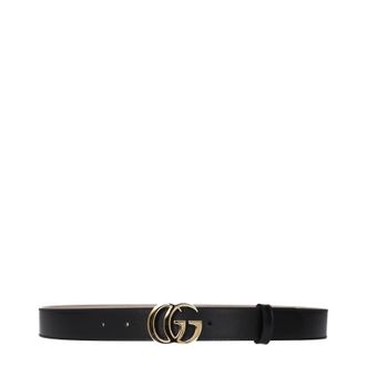 Gucci Marmont Herrens G&uuml;rtel aus schwarzem Leder
