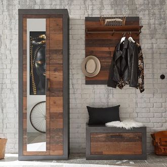 Red Living home24 Garderobenset Buzan II (3-teilig)