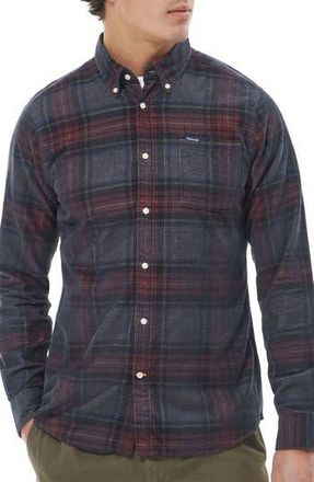 Barbour Southfield Plaid Tailored Button-Down Shirt in Grey Marl at Nordstrom Rack, Size Xx-Large