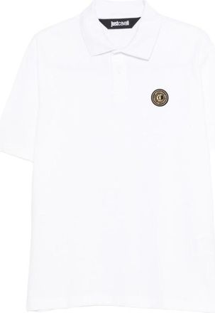 Just Cavalli White Short Sleeves Polo
