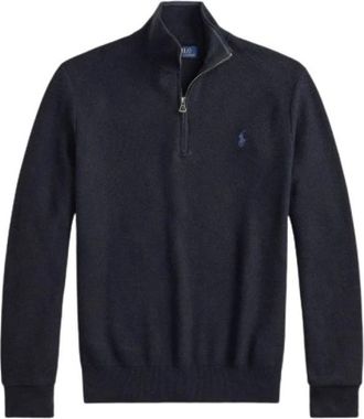 Polo Ralph Lauren Su&eacute;ter con cuello camionero y media cremallera - Knitwear - Hombre - Azul - 2XL