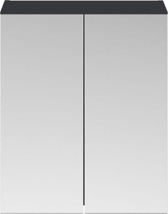 Nuie Nuie - Parade 2-Door Mirrored Bathroom Cabinet 600mm Wide - Satin Anthracite