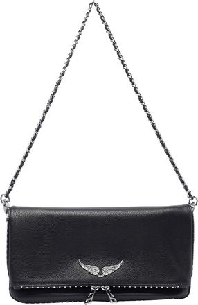 Zadig&Voltaire Black And Silver Rock Crossbody Bag