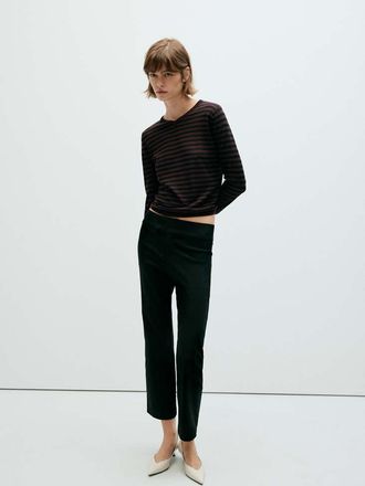 Mango Pullover lyocell righe vino - Donna - XS - MANGO