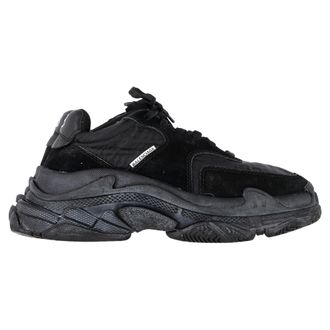 Balenciaga Balenciaga Triple S Sneakers in Zwart Polyamide en Su&egrave;de