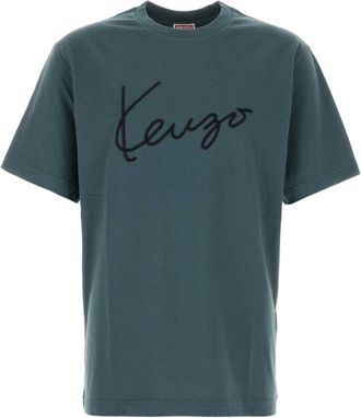 Kenzo Signature Classic T-Shirt - Heren - T-shirts - Blauw - L - Tops