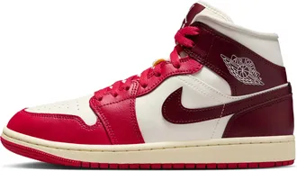 Nike Jordan Womens Air Jordan 1 Mid Shoes in White | BQ6472-119