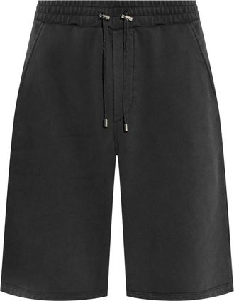Balmain Vintage Geborduurde Bermuda Shorts - Heren - Korte Broeken - Grijs - S - Katoen - Korte Broeken